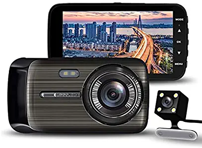 Dual Dash Cam Car Camera 1296P Front and 720P Rear View Backup Camera 170° Wide Angle 4.0” IPS Screen, Night Vision WDR G-Sensor Parking Monitor Loop Recording Motion Detection Night Vision