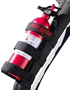 Badass Moto Jeep Fire Extinguisher Mount For Roll Bars - Adjustable, Secure, Easy 1 Min. Install with No Tools - For JK JKU JL TJ CJ - Stainless Hardware. Great Wrangler Accessories - Jeep Lover Gifts