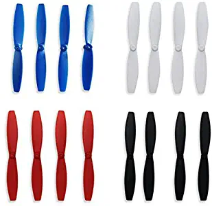 Anbee 4 Colors Propellers Props Combo for Parrot Minidrones Rolling Spider, Airborne Cargo & Night Drone, Hydrofoil Drone, Mambo FPV, Swing Drone (Colors: Blue/Red/White/Black)