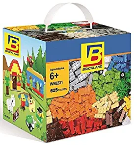 Brickland Bulk Construction Building Blocks For boys and Girls 6 Year Old Kids Toy Set Creative Educational Interlocking Brick Block Playset Kit (625 Pieces)
