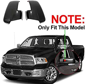 YOUNGERCAR Mirror Cover with Turn Signal Cut-Outs Gloss Black for 2013-2018 Dodge Ram 2500/3500/HD | 2013-2018 Dodge Ram 1500