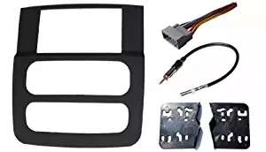 Radio Stereo Double Din Navigation Black Bezel Installation Kit Fitted For Dodge Ram (1500, 2500, 3500) (2002 2003 2004 2005)