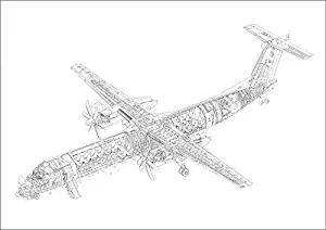 Media Storehouse A1 Poster of De Havilland Canada Dash 8-400 Cutaway Drawing (4789927)