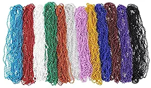 Rhode Island Novelty 33 Inch 66 MM Bead Necklace Assortment 144 Pieces