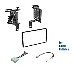 Premium ASC Car Stereo Install Dash Kit, Wire Harness, and Antenna Adapter for installing a Double Din Aftermarket Radio for some Nissan Vehicles - Compatible Vehicles Listed Below
