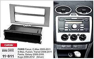 CARAV 11-811 Double din Installation Dash kit for Ford Focus, C-Max 2005-2011; S-Max, Fusion, Transit 2006-2011; Fiesta, Galaxy 2006-2008; Kuga 2008-2012 w/Pocket