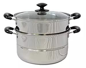 Laketian 10" Double Layers Stainless Steel Steamer With Universal Take Folder Free