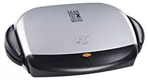 George Foreman GRP4P 4-Burger Grill with Removable Plates (Platinum)