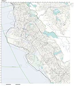 ZIP Code Wall Map of Oakland, CA ZIP Code Map Laminated