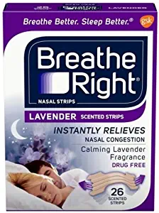 Breathe Right Scented Nasal Strips, Lavender 26 strips