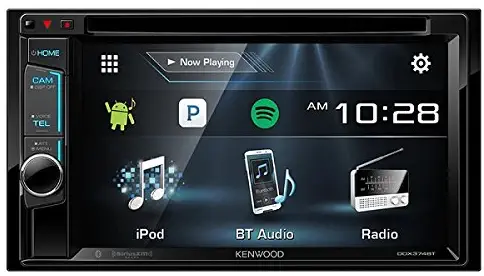 Kenwood DDX374BT 6.2 Inch 2-DIN In-Dash CD/DVD/D Receiver with Built-In Bluetooth (Renewed)