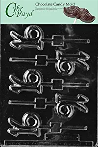 Cybrtrayd L011 16 Lolly Chocolate Candy Mold with Exclusive Cybrtrayd Copyrighted Chocolate Molding Instructions