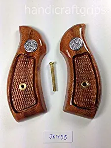 handicraftgrips New Smith & Wesson S&w J Frame Round Butt Bodyguard Grips Checkered Hardwood Handmade