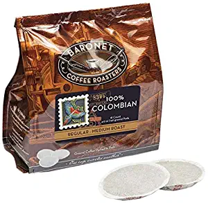 Baronet Coffee 100% Colombian Coffee Pods Bag, 54 Count