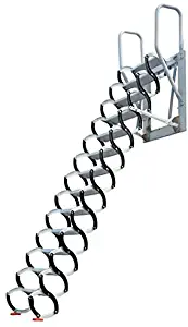 Z6 Insulated Steel Scissor Attic Ladder/Multipurpose Aluminum Alloy Folding Telescopic Ladder ?Stretch 12.5ft?10.5ft?