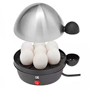 Kalorik Stainless Steel Egg Cooker, Black/Stainless Steel