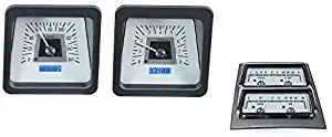 Dakota Digital VHX-69C-CAC-S-B Compatible with 1969 Chevy Camaro Analog Dash Gauge System with Console Gauges Silver Alloy Blue Backlighting
