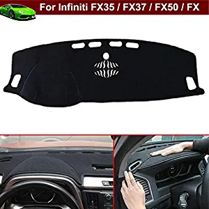 1pcs Black Non-Slip Premium Dash Covers Dash Carpet Dash Mat Dashboard Cover Dashboard Mat Custom Fit for Infiniti FX35 / FX37 / FX50 / FX 2009 2010 2011 2012 2013 2014 2015 2016 2017 2018 2019 2020