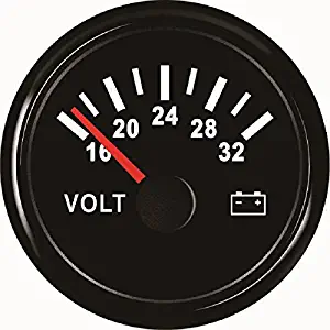 ELING Voltmeter Voltage Gauge 24V 16-32V 52mm(2") with Backlight