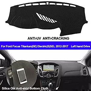 TAIJS Car Dashboard Cover Silicone Non-Slip Dash Mat For Ford Focus Titanium/SE/Electric/S/SEL 2012 2013 2014 2015 2016 2017