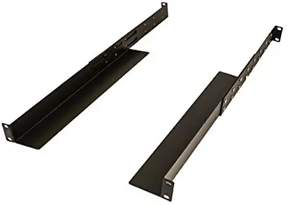 NavePoint Adjustable Rack Mount Server Shelf Shelves Rail Rails 1U