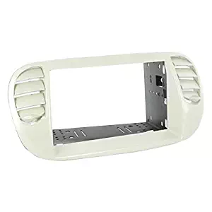 Scosche FT4276WB Double DIN Dash Kit for Select 2012 and Up Fiat 500 Vehicles (Pearl White)