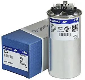 Genteq c3455r GE Round Capacitor 45 5 uf MFD, 97F9895, Z97F995, 97F9895BZ3, 27L880, 370V