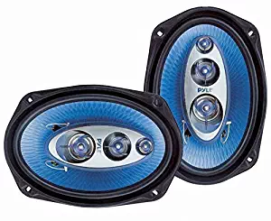 6” x 9” Car Sound Speaker (Pair) - Upgraded Blue Poly Injection Cone 4-Way 400 Watts w/ Non-fatiguing Butyl Rubber Surround 50 - 20Khz Frequency Response 4 Ohm & 1.25” ASV Voice Coil - Pyle PL6984BL
