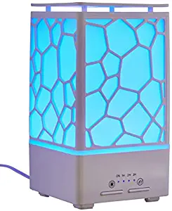 Tiny Human Essentials LLC Ultrasonic Cool Mist - Essential Oil Aromatherapy Diffuser with Auto Shut-Off - Multiple LED Nightlight Colors - for Office, Home, Hotel, Travel.