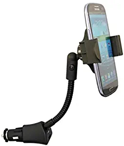 Car Mount Charging Socket Holder USB Port Dock Cradle Gooseneck Swivel for iPhone 5 5C 5S, 6, Plus, 6S, Plus, 7, Plus, 8, PLUS, SE, X - Google Pixel, 2, XL, - HTC 10, Bolt, U11