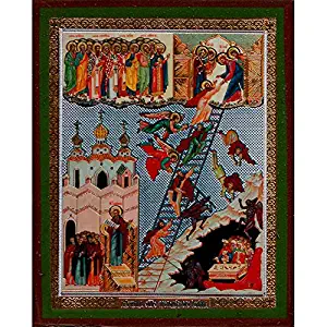 World Faith Religious Icon Ladder of Divine Accent 4-1/4 x 3-1/2 Inches Icon
