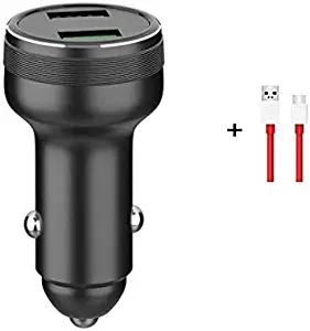 Dash Car Charger for Oneplus 7 / 7T Pro / 6T/6/5T/5/3T/3,USB Charging Rapidly Car Charger with OnePlus Dash Charge USB Data Cable for One Plus 3 / 3T / 5 / 5T / 6 / 6T/ 7/7T Pro (Black)