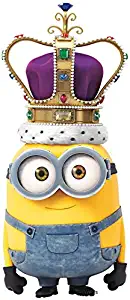 7 Inch King Bob Minion Crown Minions Despicable Me Removable Wall Decal Sticker Art Home Decor Kids Room-3 Inch Wide By 7 Inch Tall