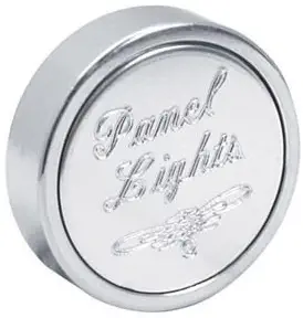 Universal Silver Panel Light Engraved Dash Control Knob