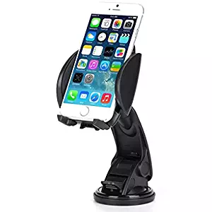 Premium Car Mount Dash and Windshield Holder Cradle for iPhone SE, 6 6S, 6 and 6S Plus, 5S 5C 5 5G 4S (All Carriers Including at&T, T-Mobile, Sprint, Verizon, Straight Talk, Unlocked)