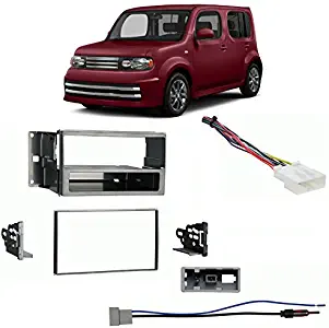 Compatible with Nissan Cube 2009 2010 2011 2012 2013 2014 Single Double DIN Stereo Harness Radio Install Dash Kit