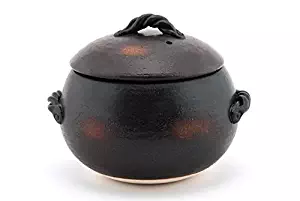 Misuzu Pottery Banko Ware Heat Resistant Glazed Earthenware 5 Go Rice Pot Cooker Round Pot Lidded Donabe Casserole Rice Cooker Made In Japan (5 Go (30.5 fl oz))