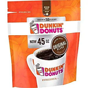Dunkin Donuts Original Blend Medium Roast Ground Coffee, 40 Ounce - PACK OF 4