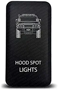 CH4x4 Push Switch for Toyota FJ Cruiser - Hood Spot Lights Symbol - Amber Led