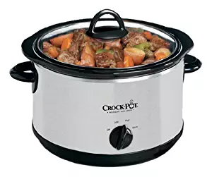 Crock-Pot SCR503SP 5-Quart Smudgeproof Round Manual Slow Cooker with Dipper, Silver