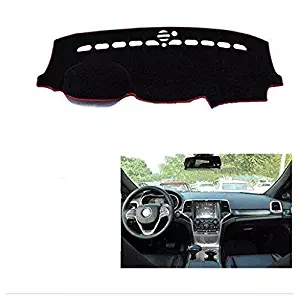Dwindish Car Dashboard Dash Dark Mat Dash Mat Sun Cover Pad For Jeep Grand Cherokee 2011-2016 Red with Logo
