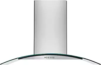 Frigidaire FHPC3660LS Gallery Series 36" Island Mount Chimney Range Hood with 400 CFM Internal Blower Halogen Lighting 3-Speed Centrifugal Fan Smudge-Proof Stainless