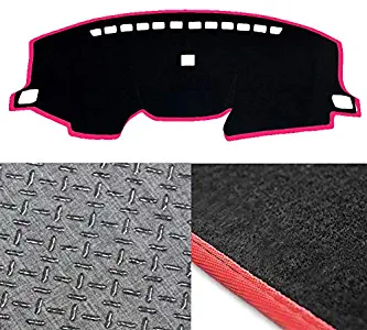 Aoneparts Anti-Slip Dash Mat Cover Black with Red Line Edge for 2017-2019 Honda CRV Without HUD