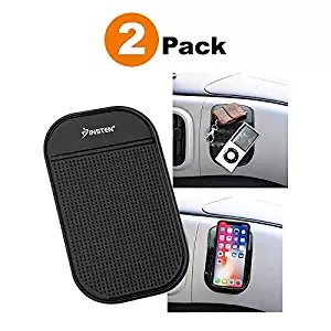 Insten [2-Pack] Anti-Slip Car Dash Sticky Gel Pad Non-Slip Universal Mount Holder Mat 5.7" x 3.5" Compatible with Keychain Cell Phone iPhone X/XS/XS Max/XR/8/7 Plus Samsung Galaxy S9 S10/S10 Plus/S10e