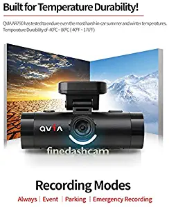 Qvia AR790 One Channel Full HD Blackbox Dashcam - 32GB MicroSD Card