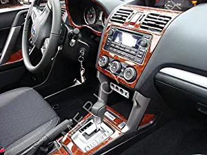 Interior BURL Wood Dash Trim KIT Set for Subaru Impreza 2013 2014 2015 2016