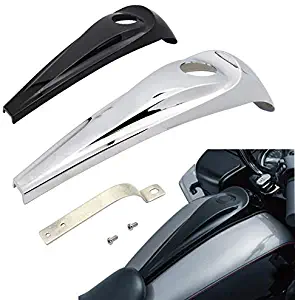 D-Sporting Goods Black/Chrome for Harley Street/Road Glide 2008-2017 Signature Jim Nasi Smooth Dash with Vented Fuel Tank Cap