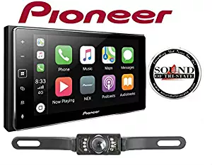 Pioneer MVH-1400NEX 6.2" Digital Multimedia Video Receiver w/Apple CarPlay & CrimeStopper SV51301IR License Plate Style Backup Camera & a SOTS Air Freshener