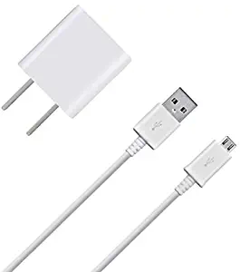 Genuine Charging 1A Wall Kit Upgrade Works with BLU Dash L as a Replacement Compact Wall Charger with Detachable High Power MicroUSB 2.0 Data Sync Cable! (White 110-240v)