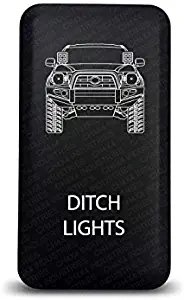 CH4X4 Push Switch for Toyota Tacoma - Ditch Lights Symbol - Blue LED